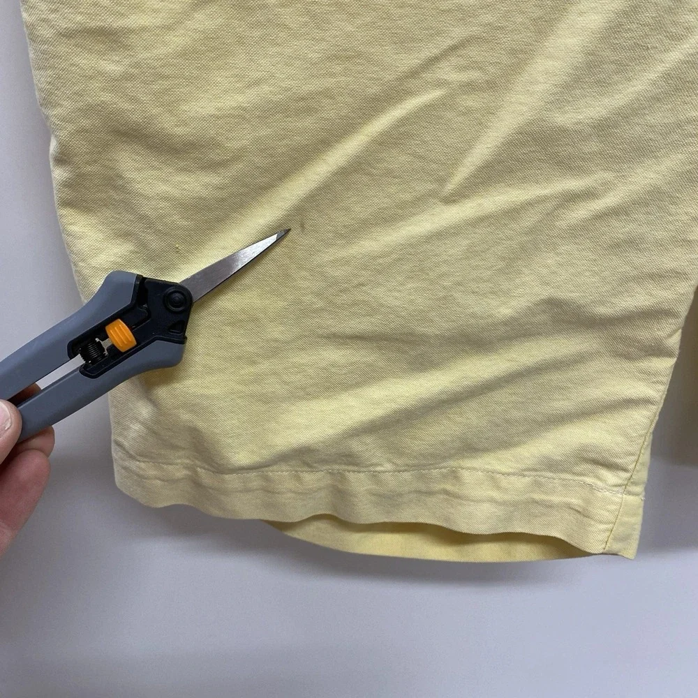 As Is Polo Ralph Lauren Yellow Flat Front Shorts Mens 33 34 Waist 9